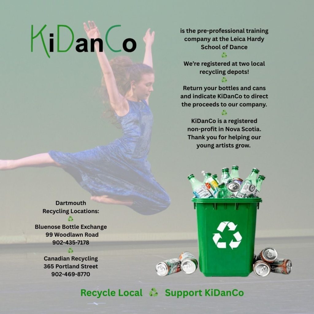 Recycle for KiDanCo bottle and can recycling fundraiser supporting dancers